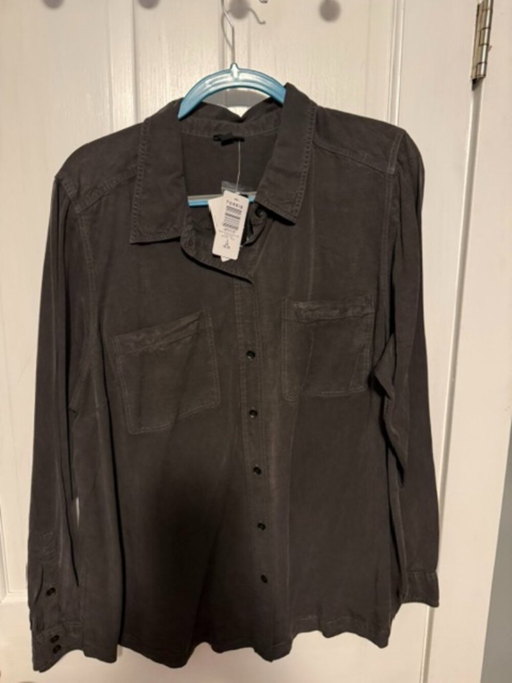 Torrid Black Mineral Wash Blouse